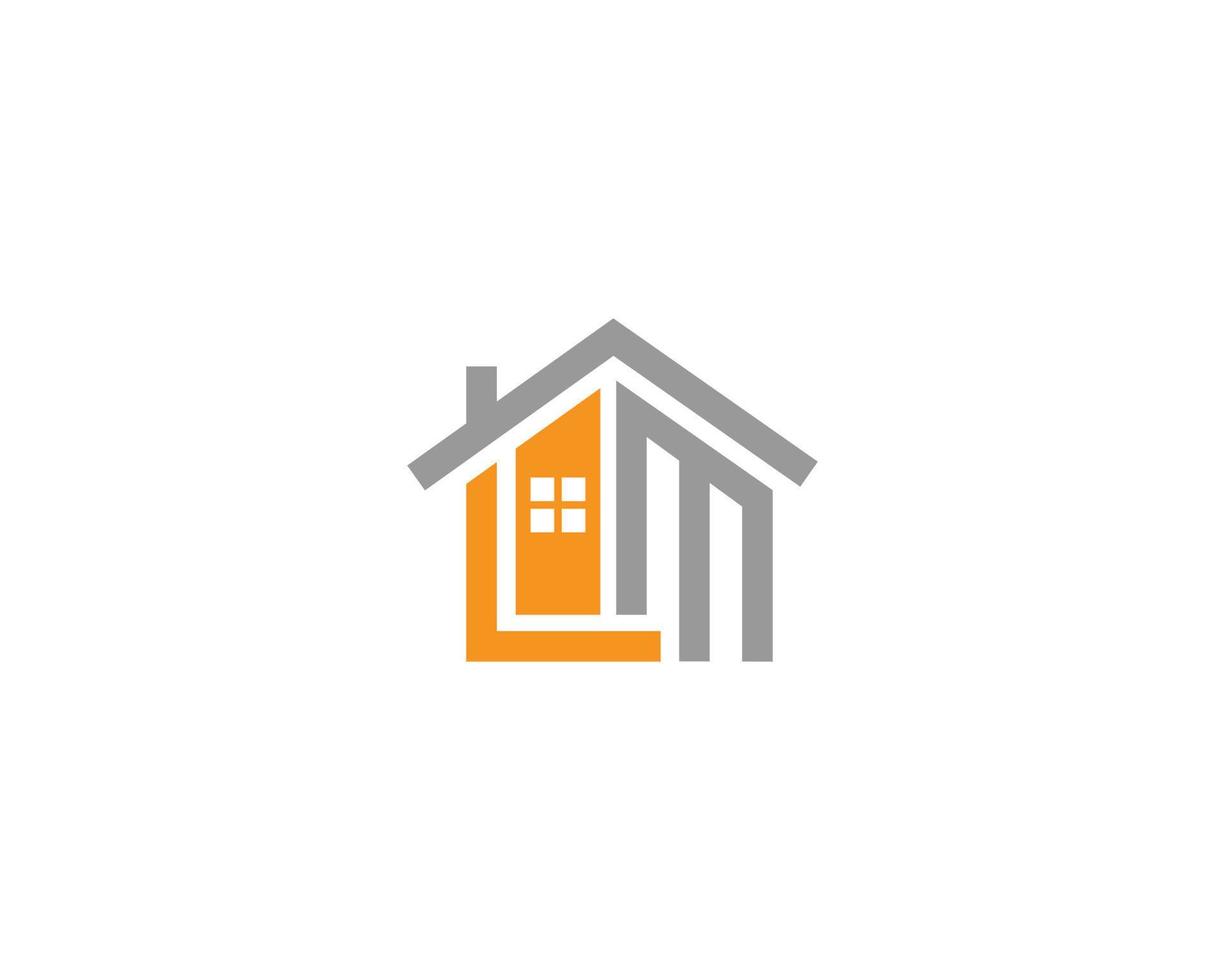 Real Estate Letter LM With Home Element Logo Design Concept Vector Template.