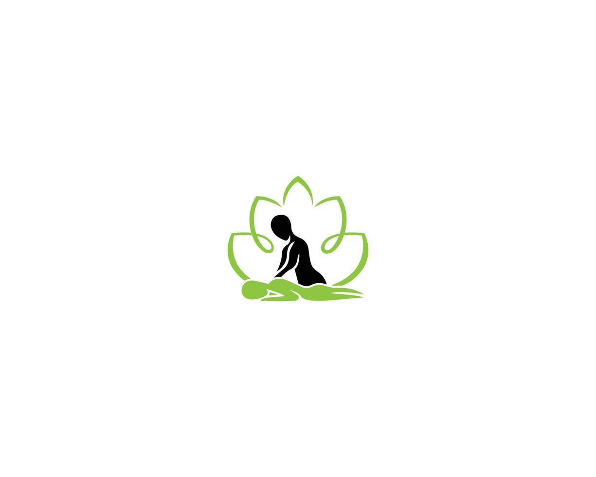 plantilla de vector de diseño de icono de logotipo de centro de spa de masaje de cuerpo humano creativo.