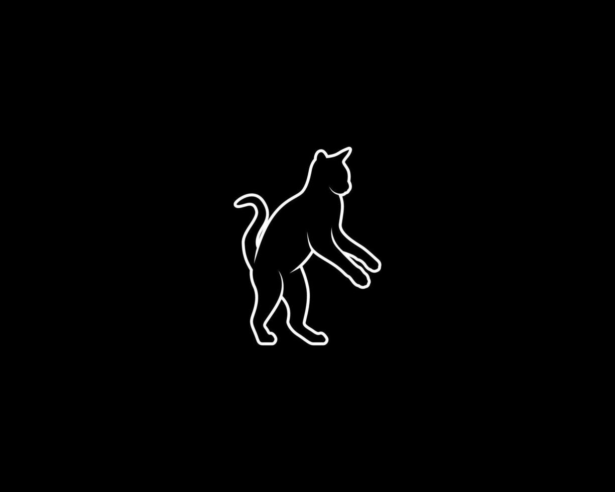 cat outline vector silhouette