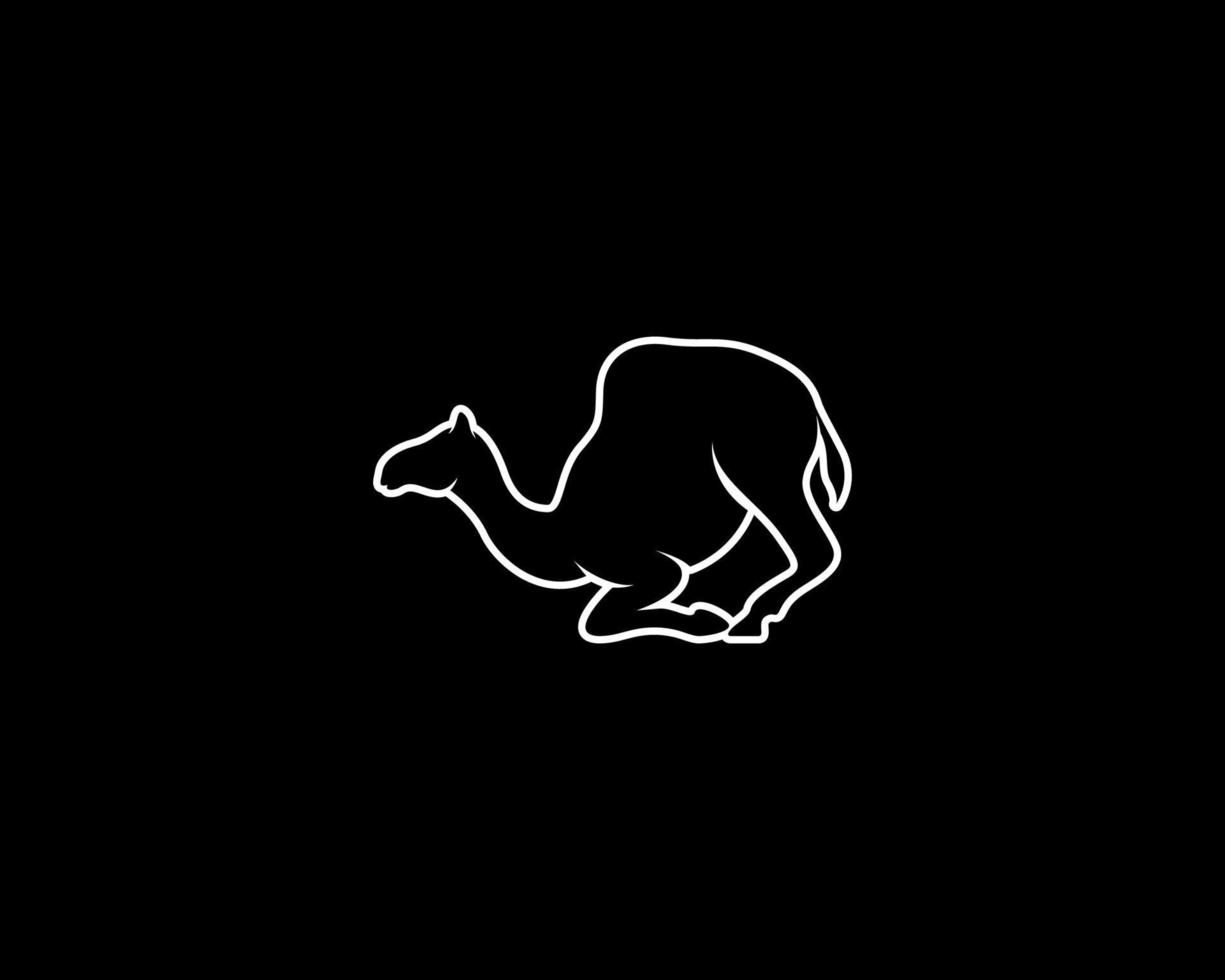 camel outline vector silhouette