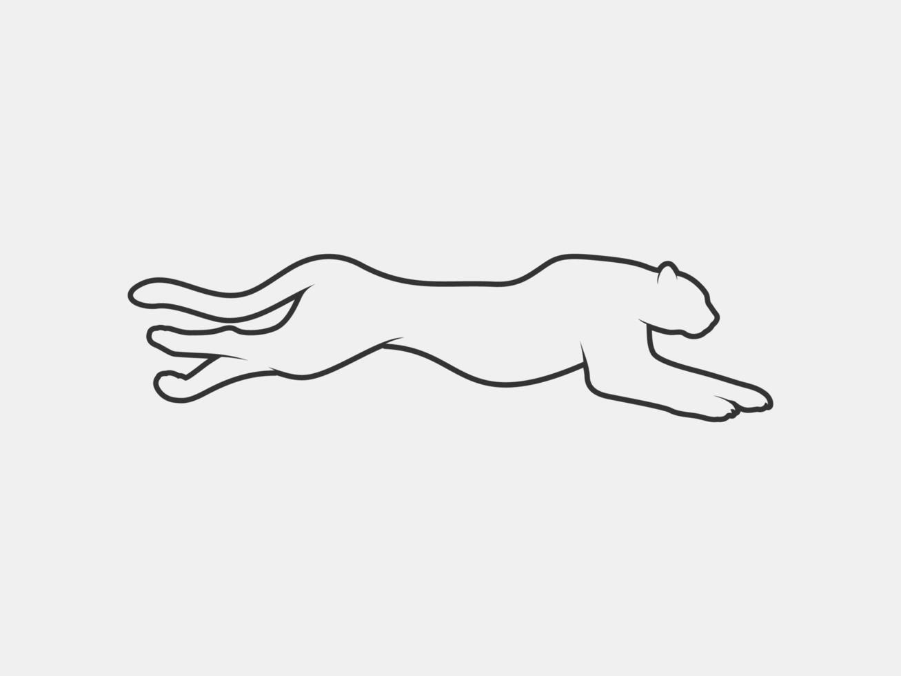 cheetah outline vector silhouette