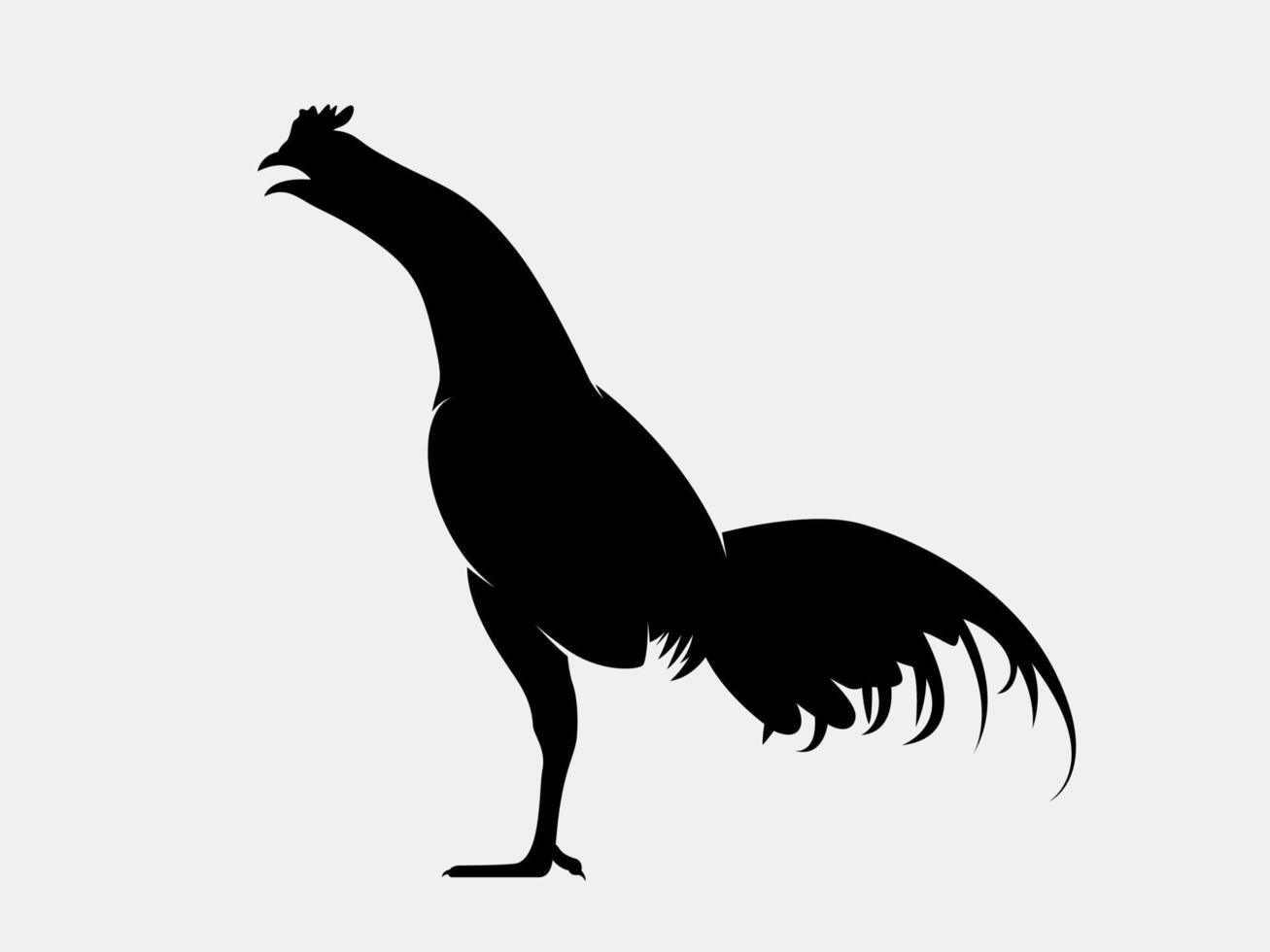 silueta de vector animal de pollo