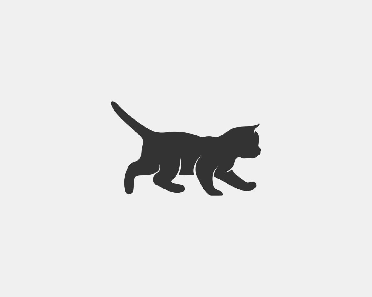 kitten vector silhouette