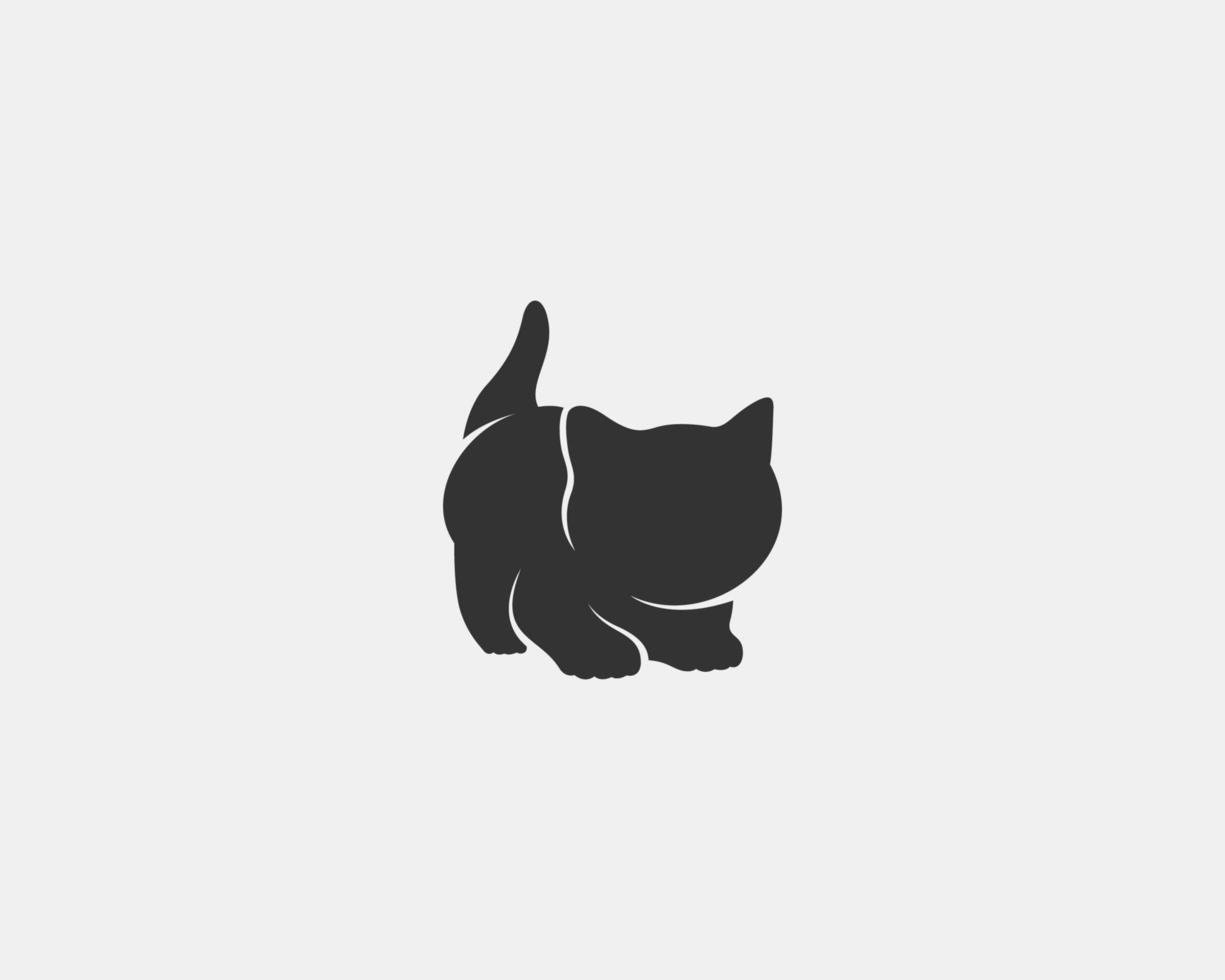 kitten vector silhouette