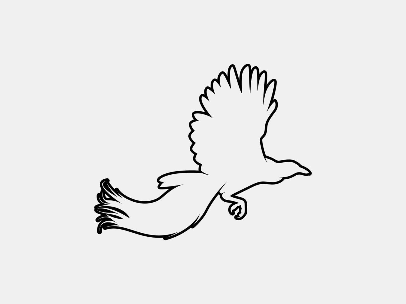 cendrawasih outline vector silhouette