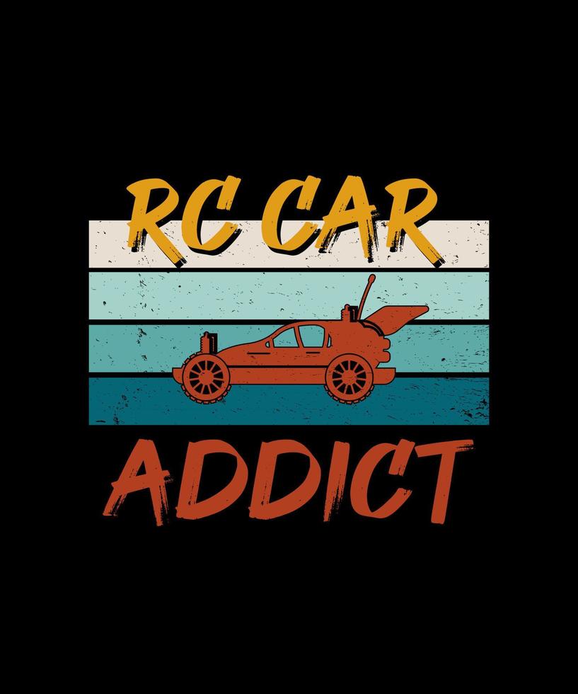 Vintage Modelcar Retro Rc Buggy Racing Cars Addict T-Shirt vector