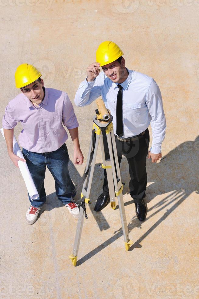 Team of architects on construciton site photo