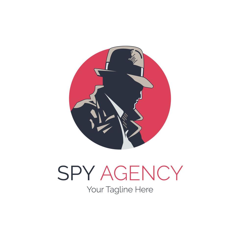 spy agency detective logo design template  for brand or company and other vector