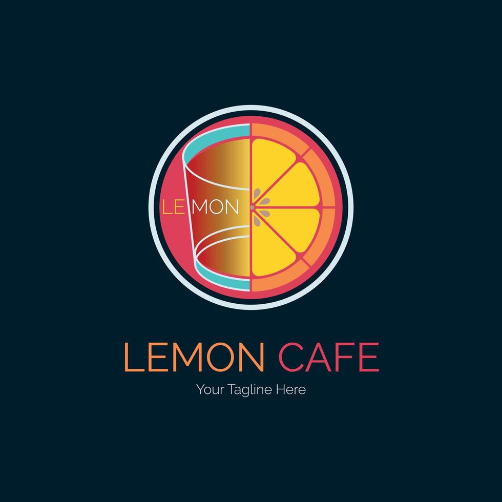 lemon cafe bar restaurant logo template design for brand or company and other vector