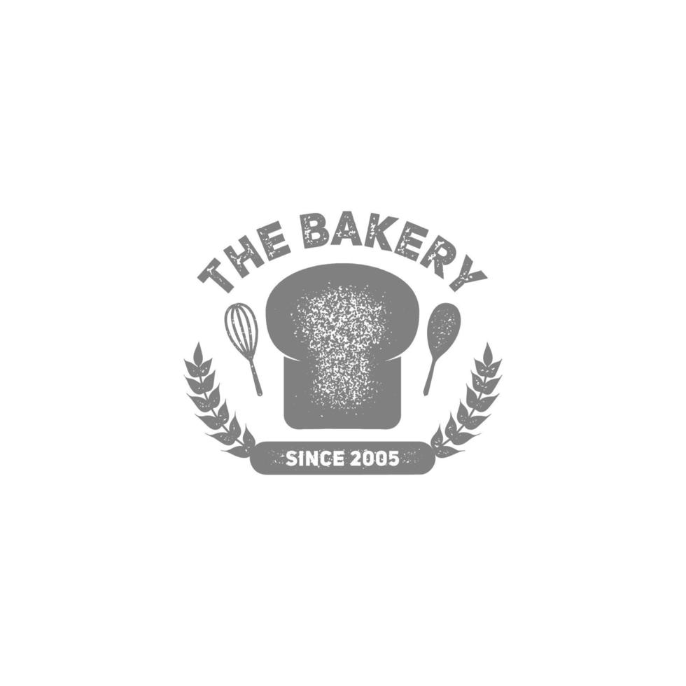 The bakery logo icon symbol vintage stamp style vector