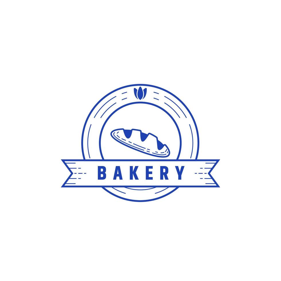 circle bakery badge emblem logo icon symbol engraver line texture style vector