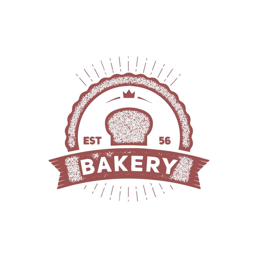 Bakery king stamp logo badge vintage style circle vector