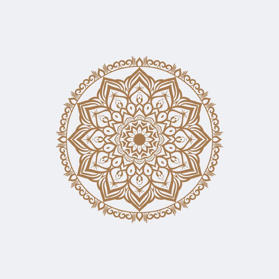 diseño de mandala redondo para colorear página y decoración vector