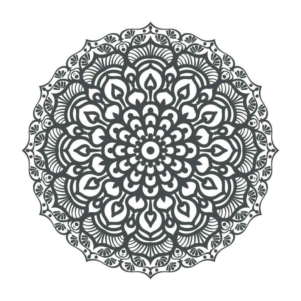 diseño de mandala redondo para colorear página y decoración vector