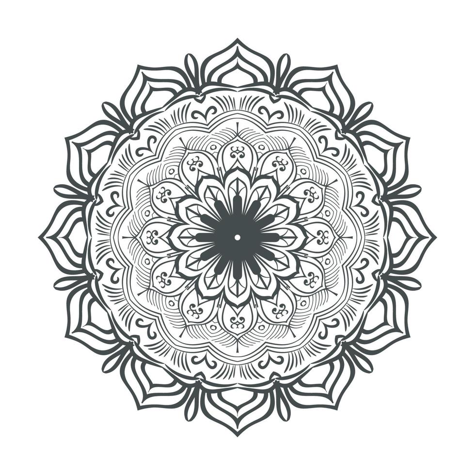 diseño de mandala redondo para colorear página y decoración vector