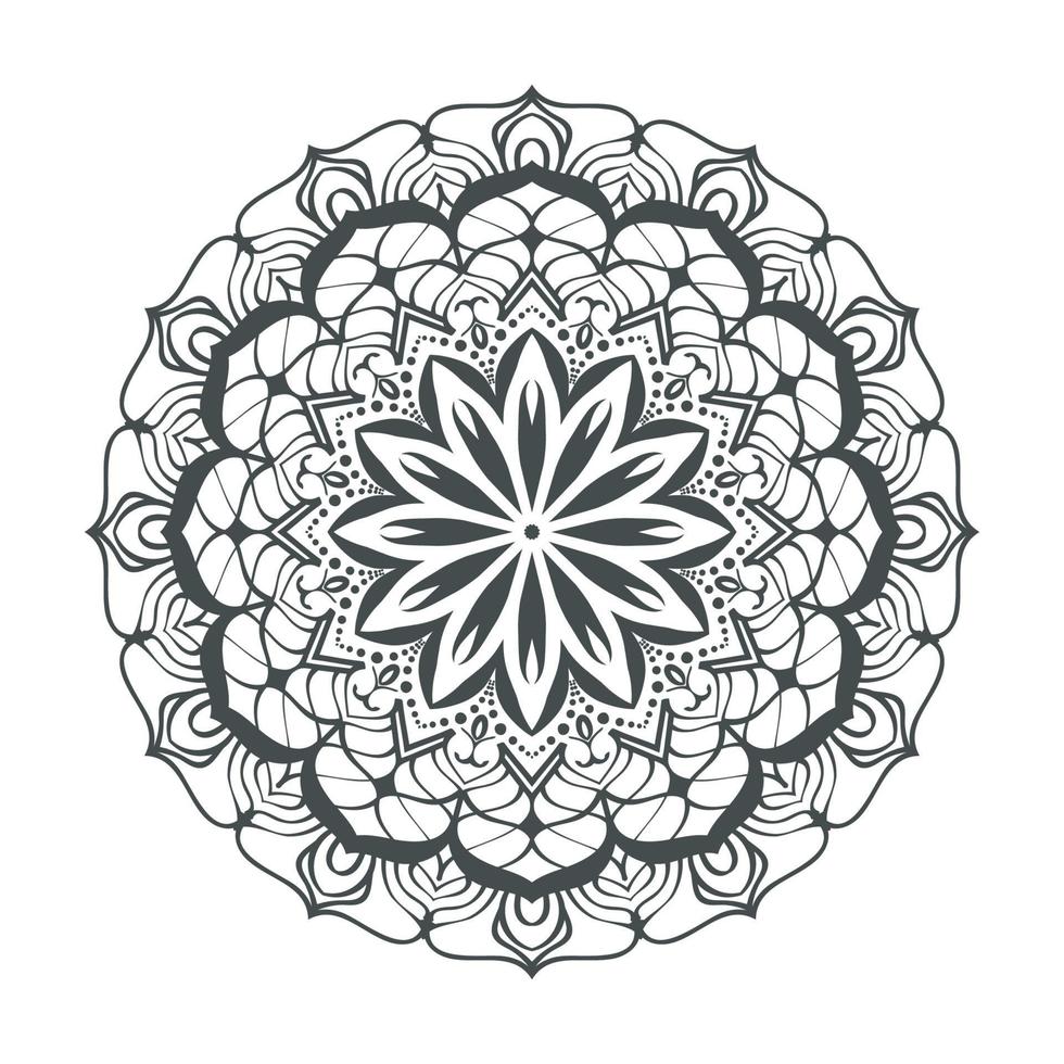 diseño de mandala redondo para colorear página y decoración vector