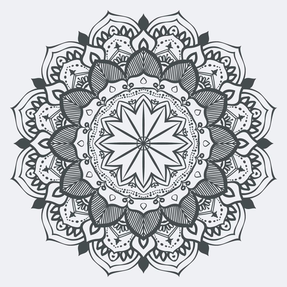 Round mandala design for coloring page and decoration vector