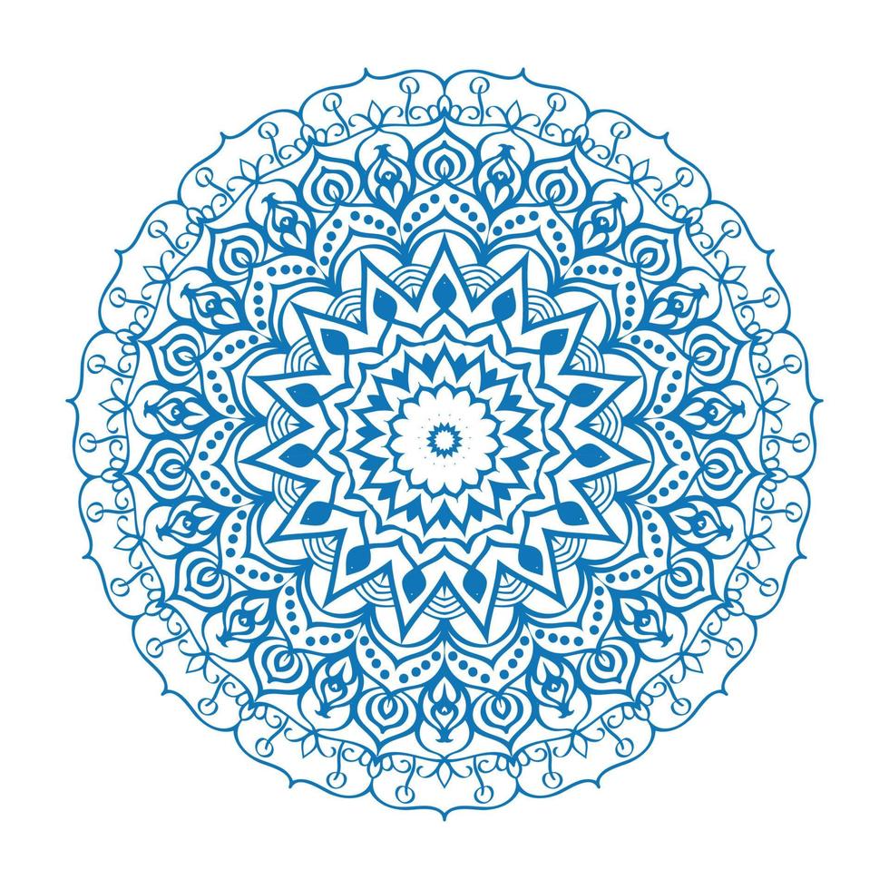 Round mandala design for coloring page and decoration vector