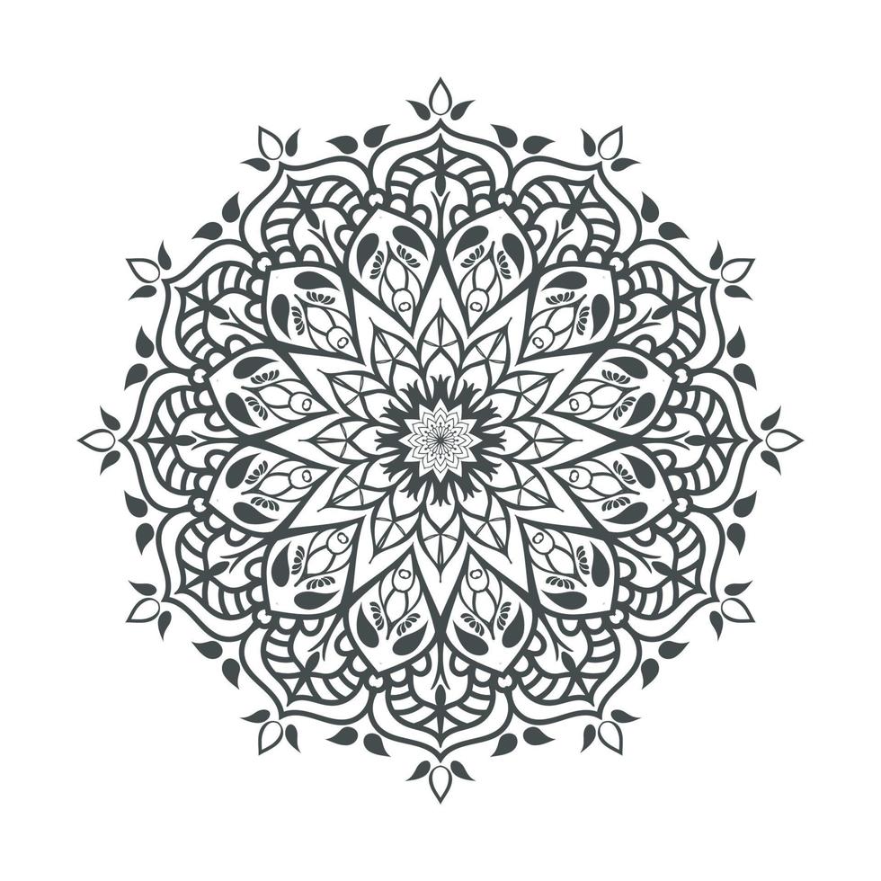 diseño de mandala redondo para colorear página y decoración vector