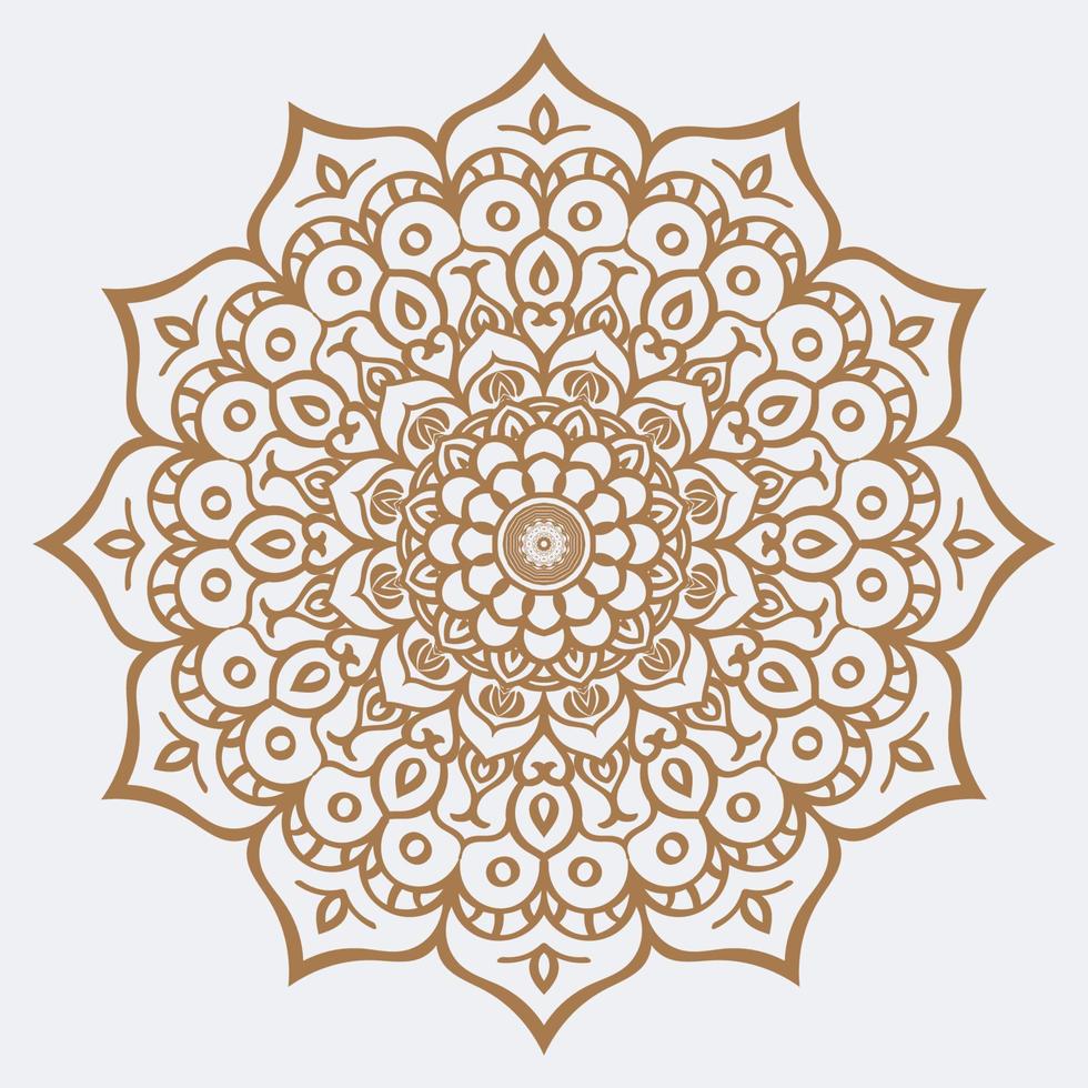 Round mandala design for coloring page and decoration vector