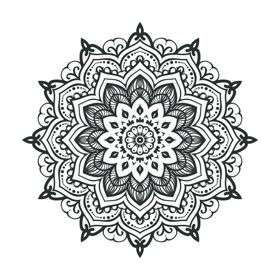 diseño de mandala redondo para colorear página y decoración vector