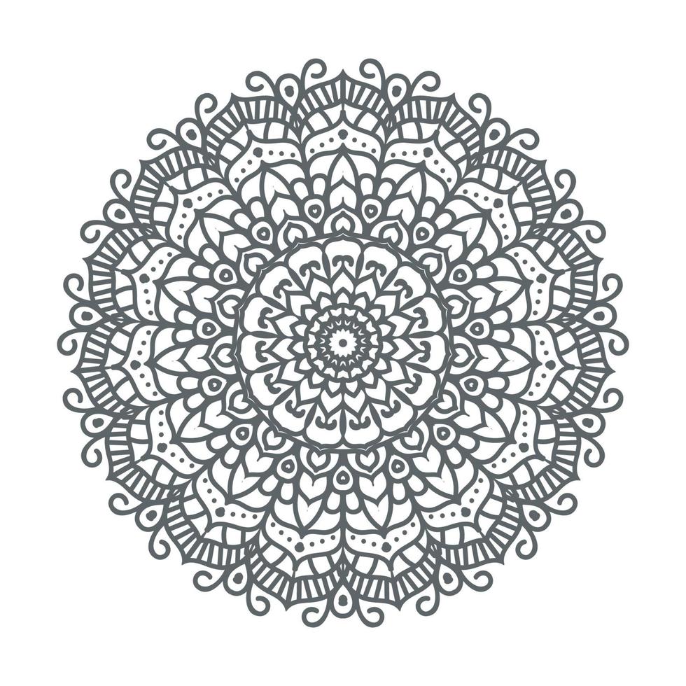 diseño de mandala redondo para colorear página y decoración vector