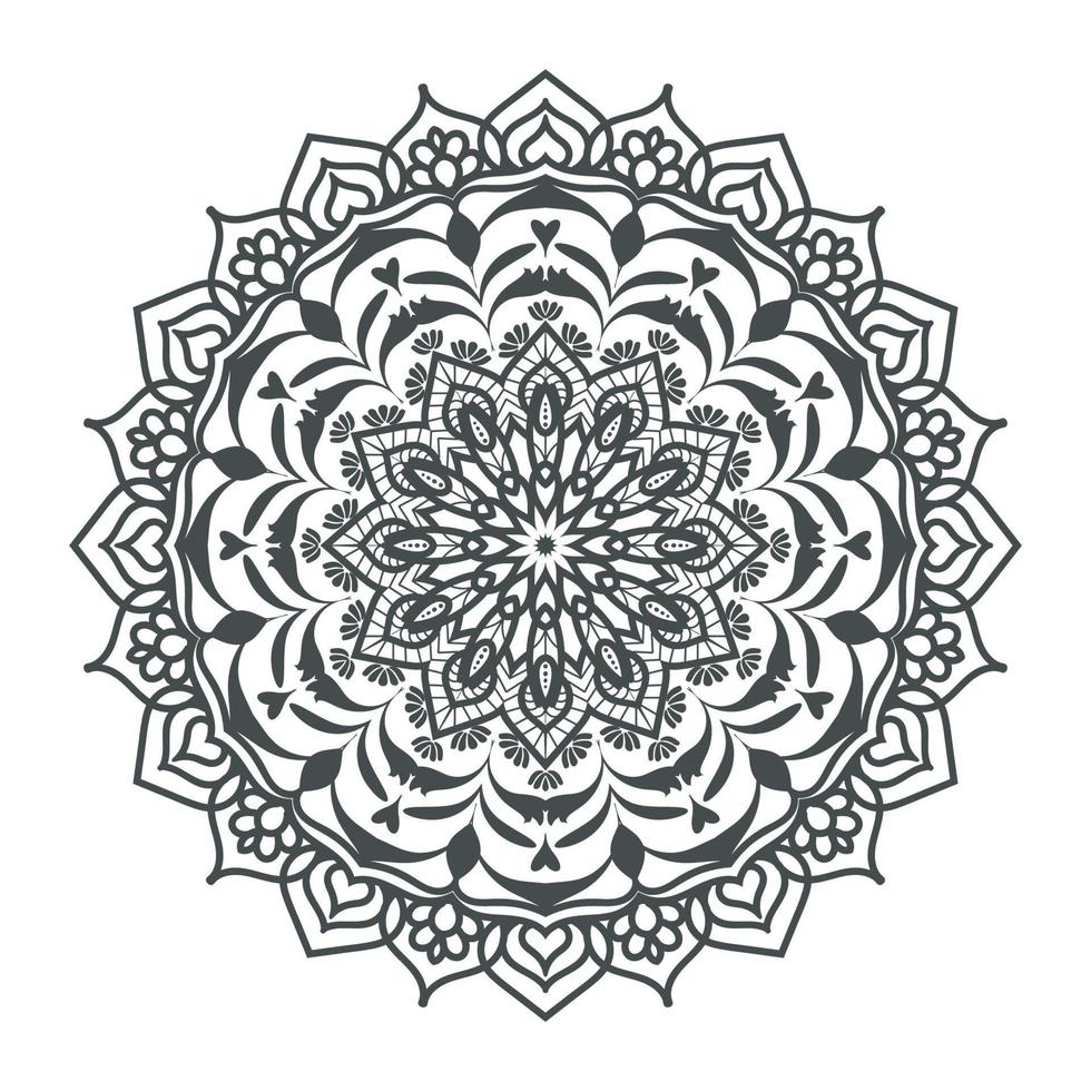 diseño de mandala redondo para colorear página y decoración vector