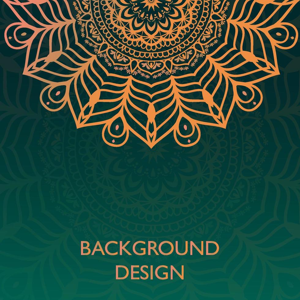 Round mandala design for coloring page and decoration vector
