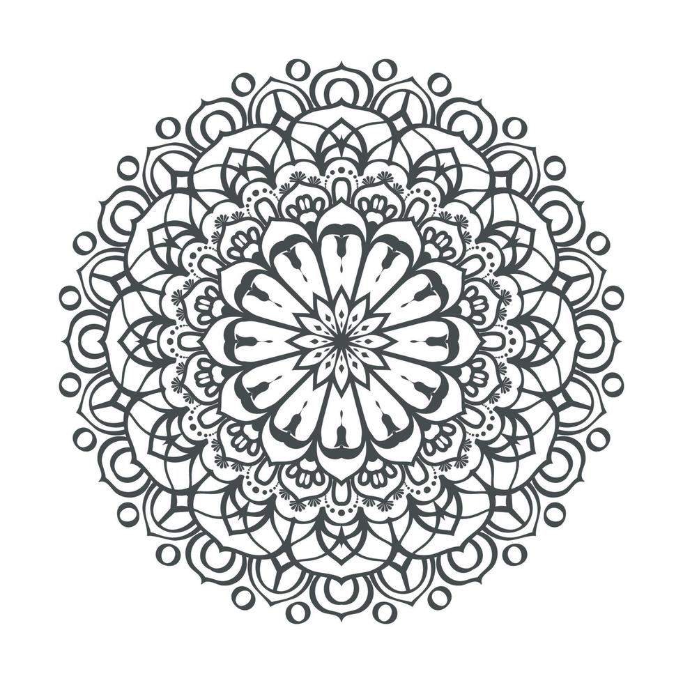 diseño de mandala redondo para colorear página y decoración vector