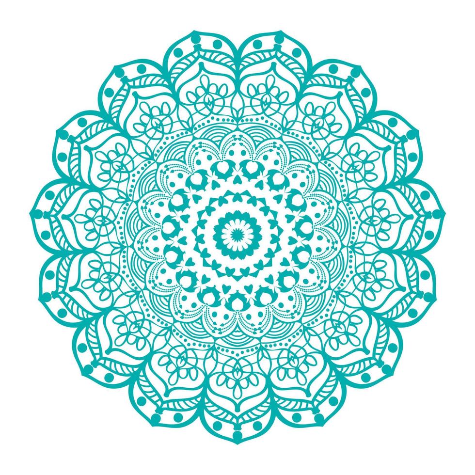 diseño de mandala redondo para colorear página y decoración vector