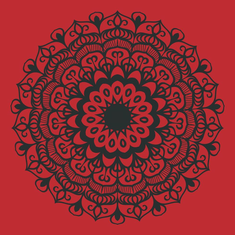 diseño de mandala redondo para colorear página y decoración vector