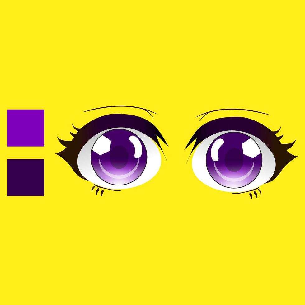 Premium Vector  Cute anime eyes. vector illustration