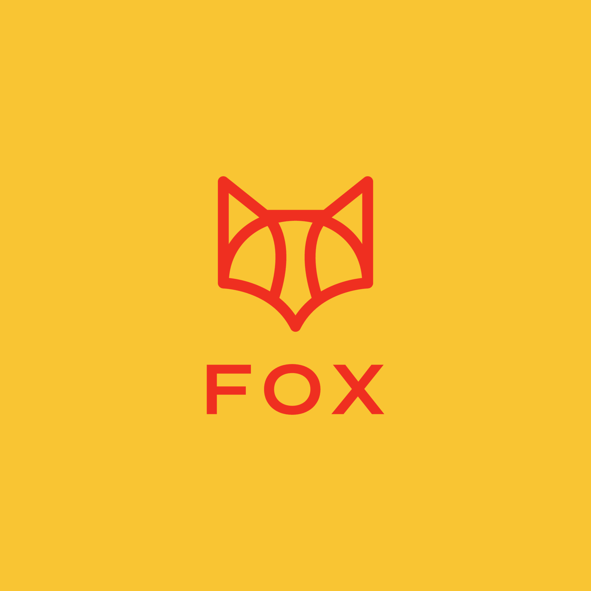 geometric modern minimal head fox logo 11294971 Vector Art at Vecteezy