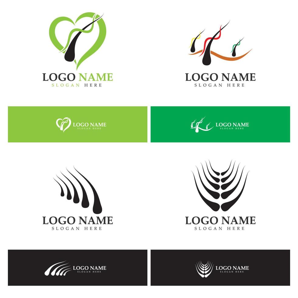 Hair treatment logo hair transplantation logo,removal logo vector image design illustration