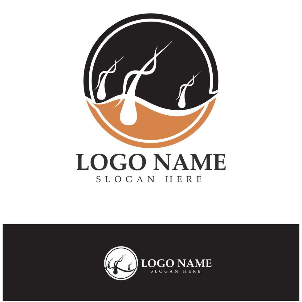 Hair treatment logo hair transplantation logo,removal logo vector image design illustration