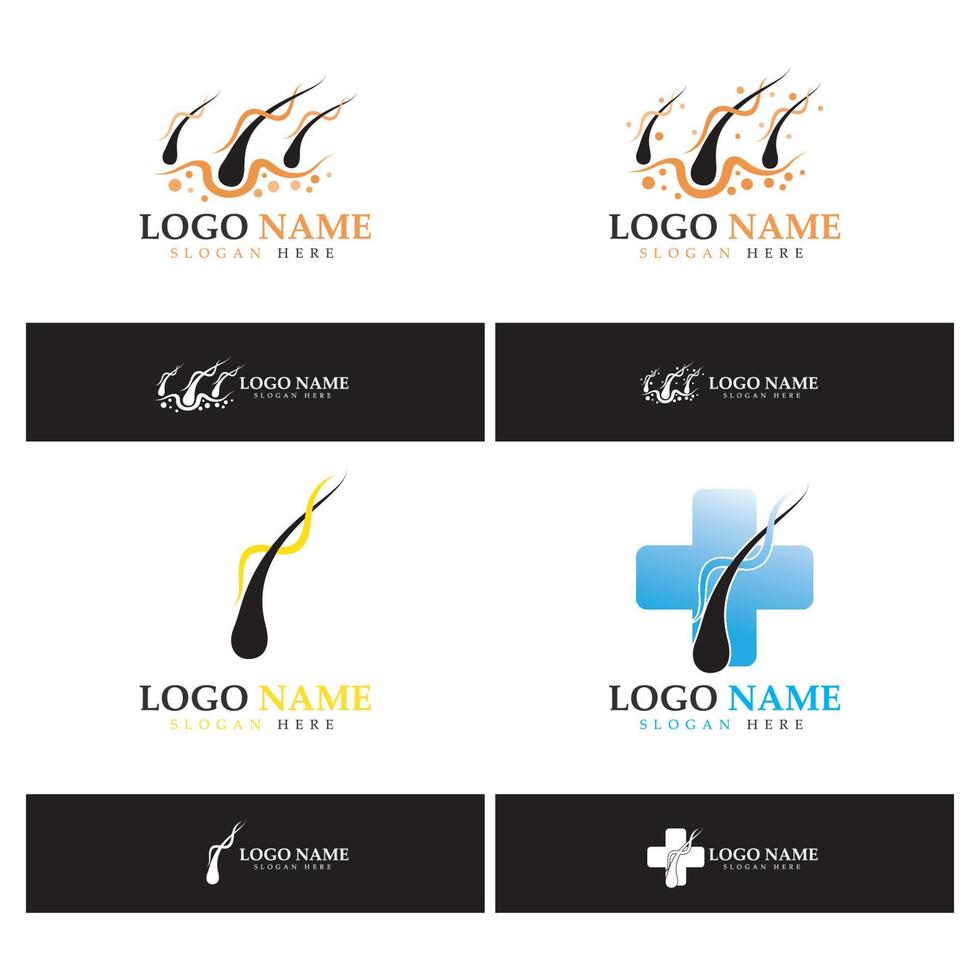 Hair treatment logo hair transplantation logo,removal logo vector image design illustration