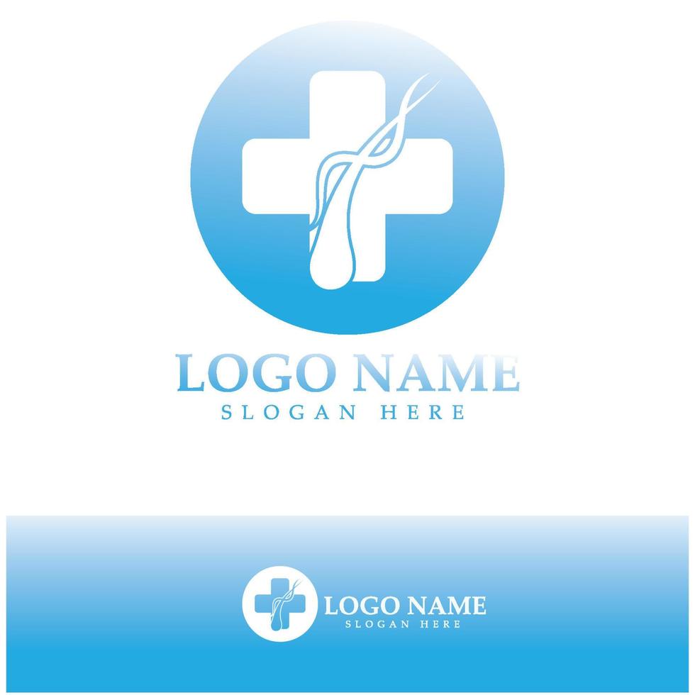 Hair treatment logo hair transplantation logo,removal logo vector image design illustration