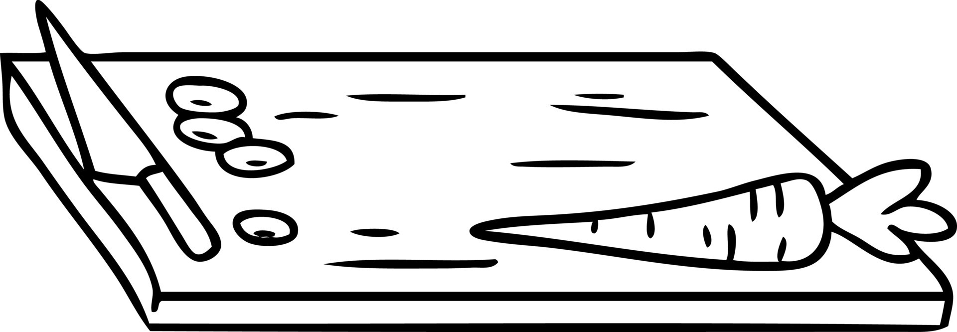 line drawing doodle of vegetable chopping board 11296018 Vector Art at