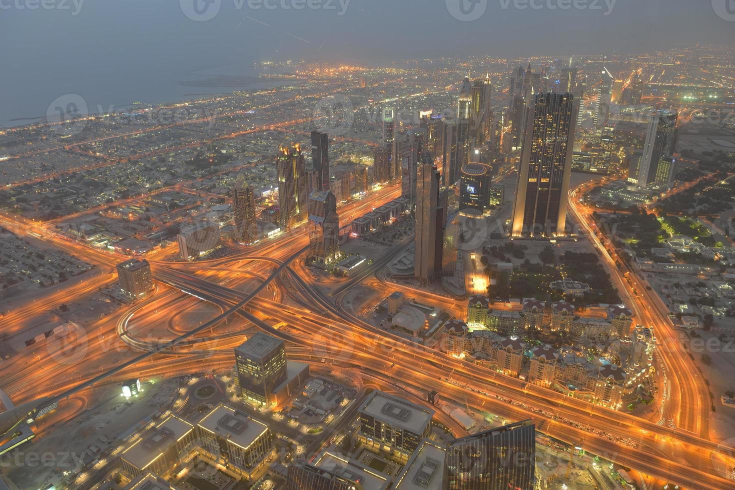 vista del horizonte de dubai foto