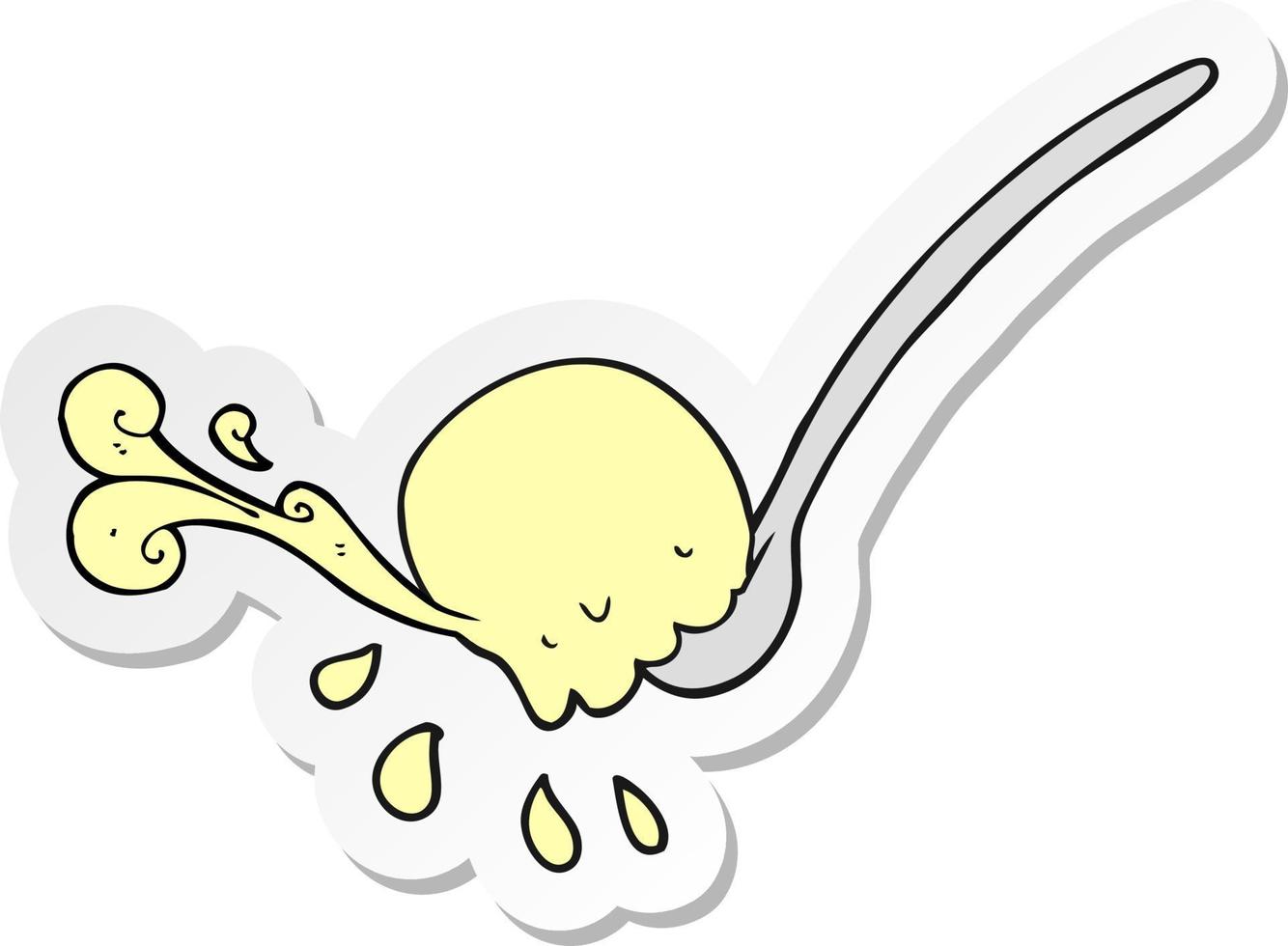 sticker of a cartoon scoop of icecream vector