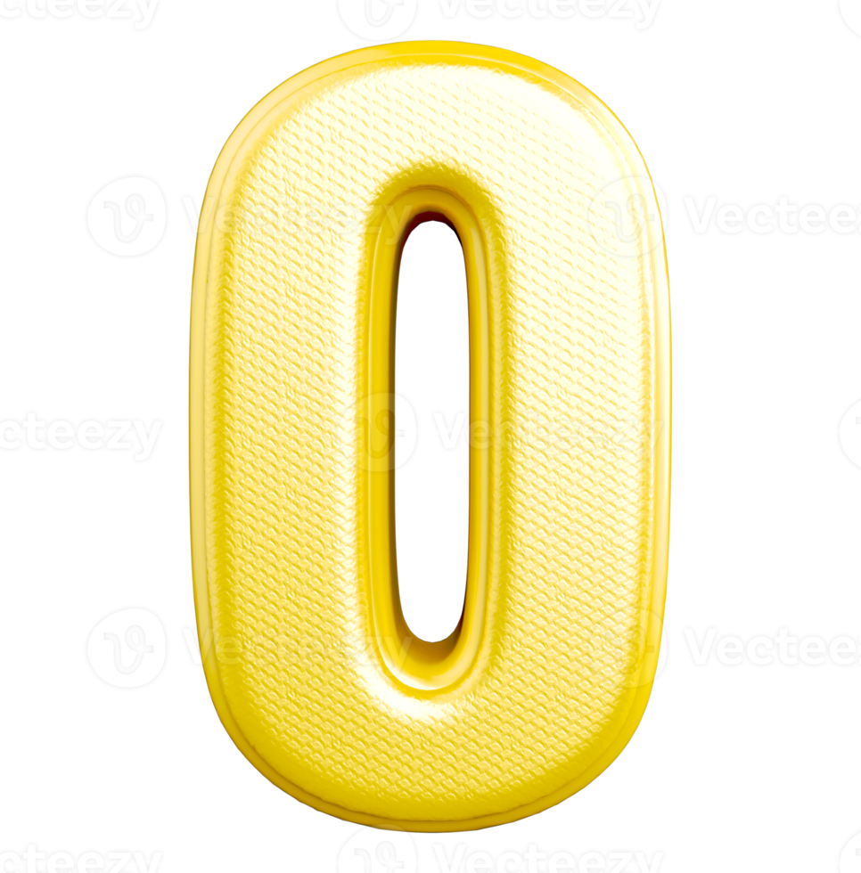 number 0 gold png