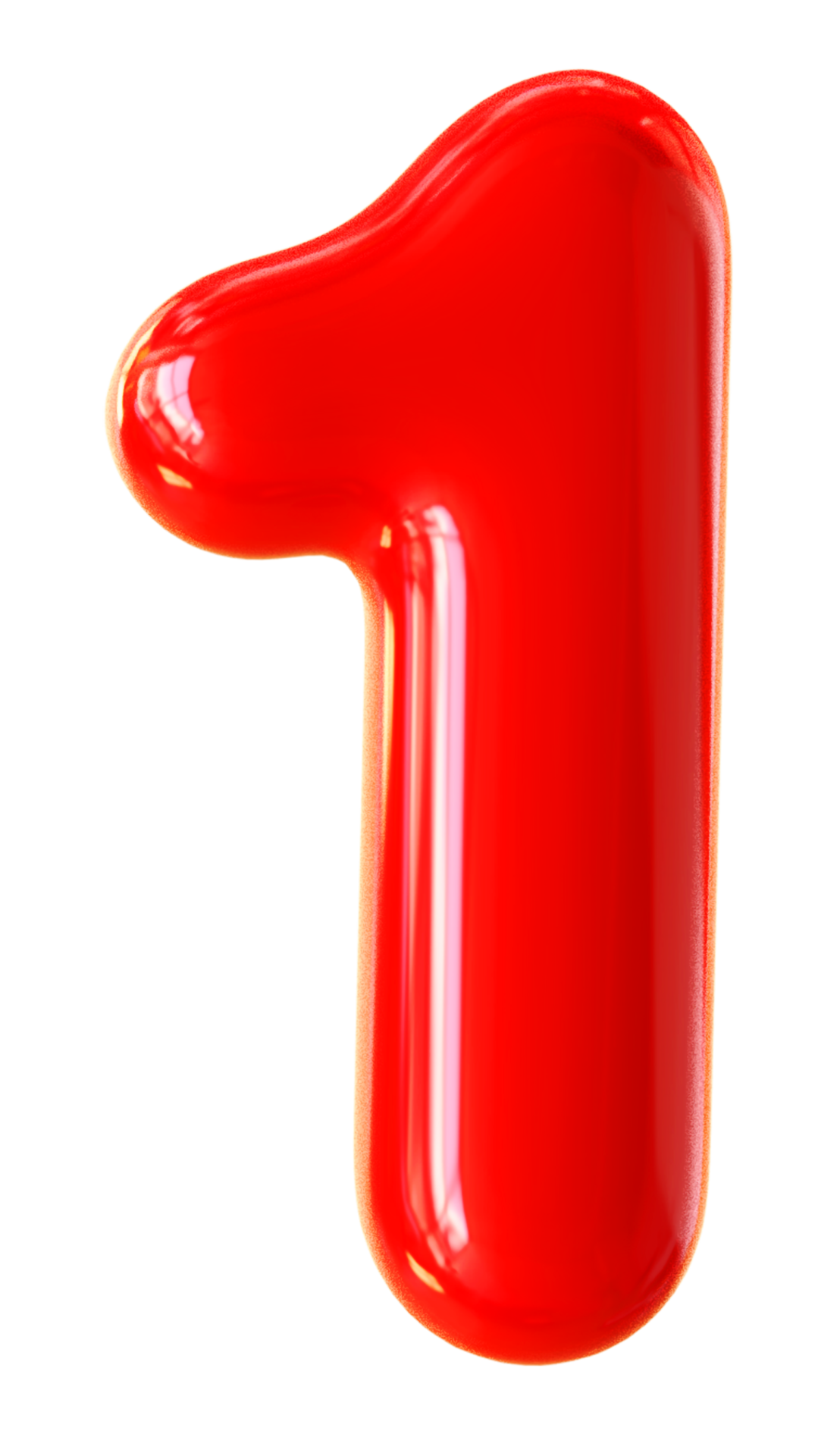 3d Number One Red Gold Png Clip Art Image Artofit - vrogue.co