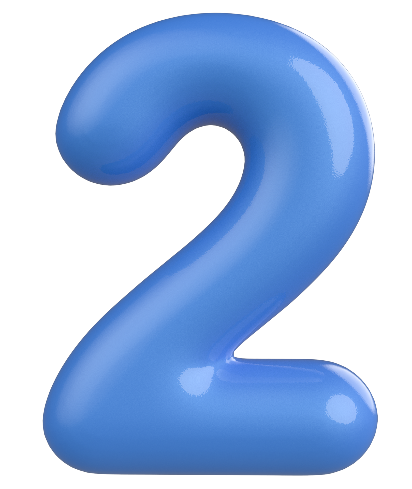 3d numéro 2 bleu 11296911 PNG