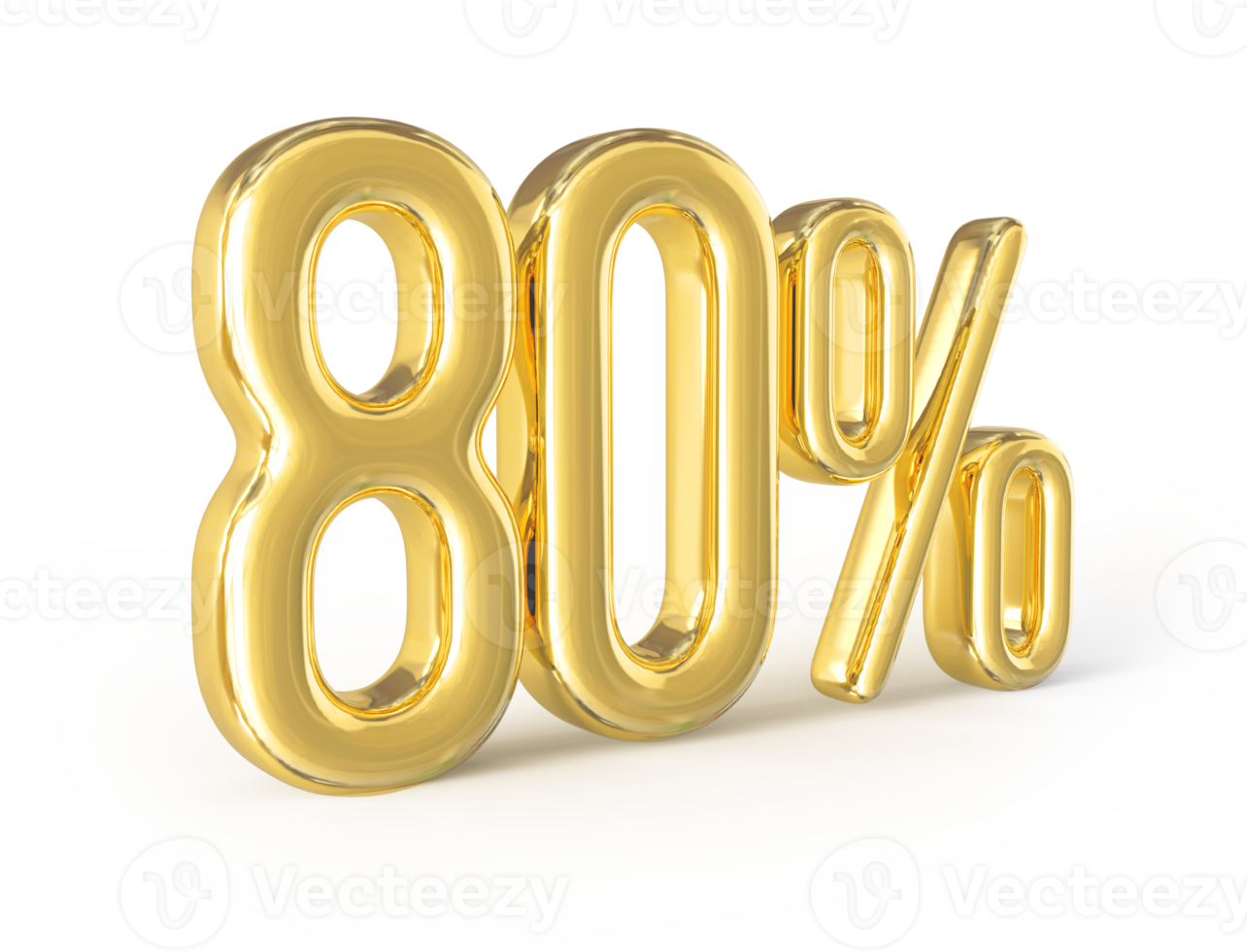 promotion 80 number percent 3d png