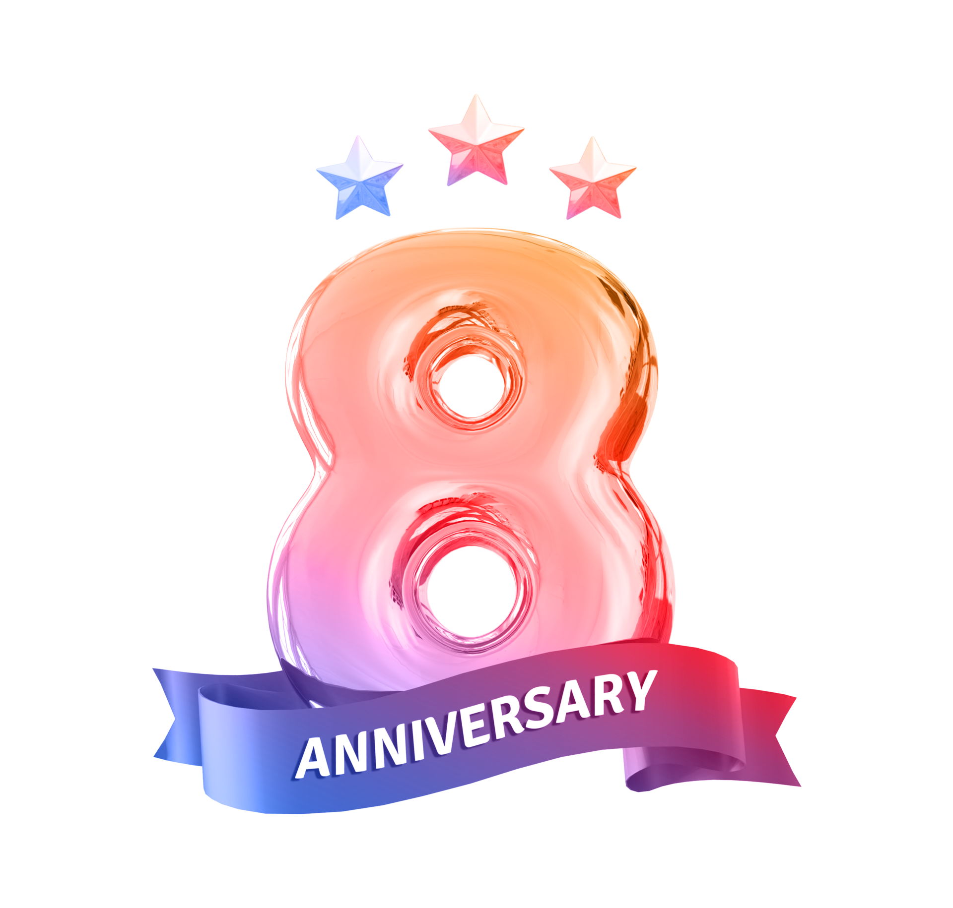 número de aniversario de 8 años 11296966 PNG