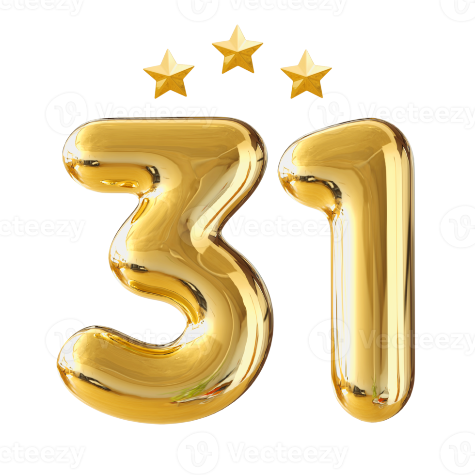 31 anni anniversario numero png