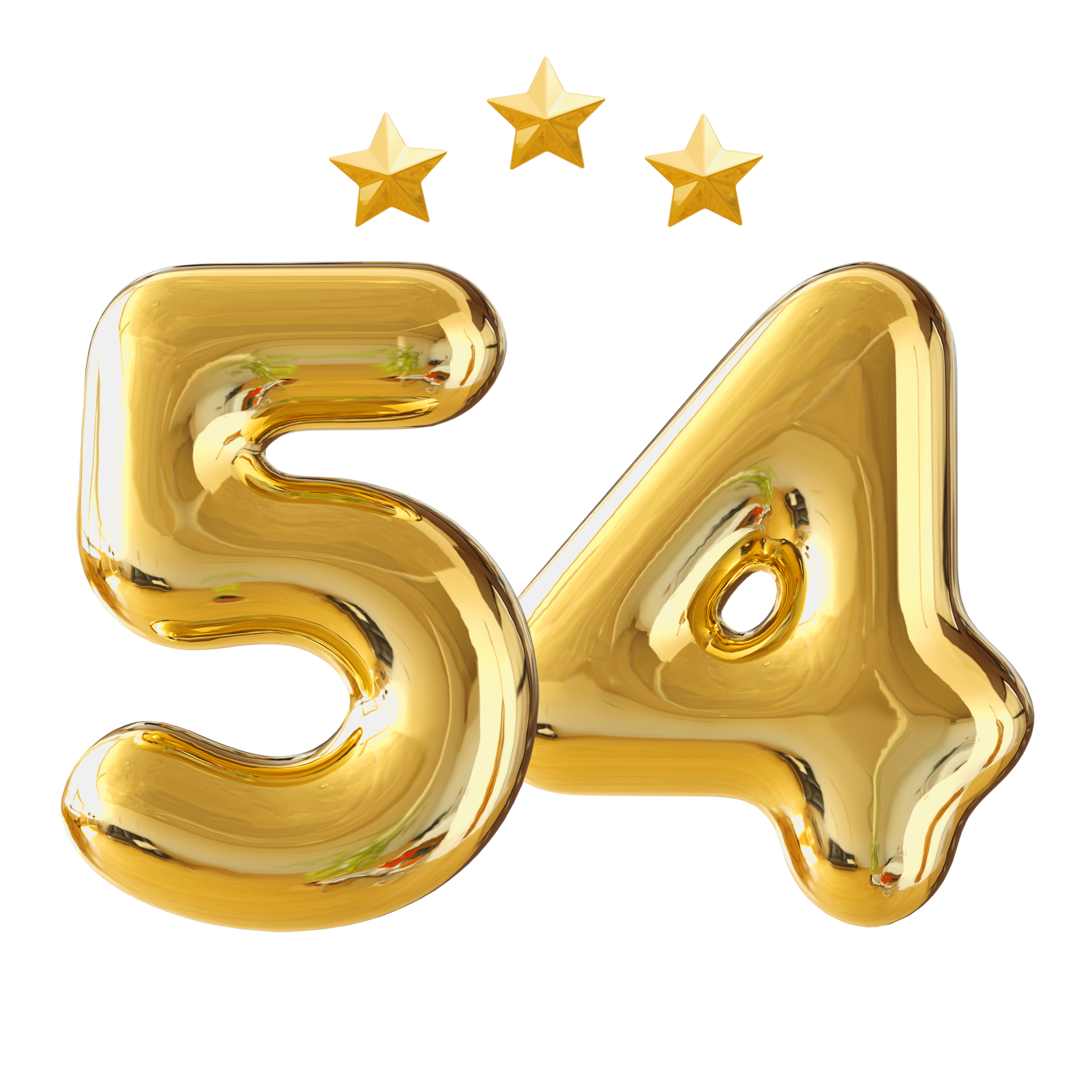 54 Years Anniversary Number 11296971 PNG