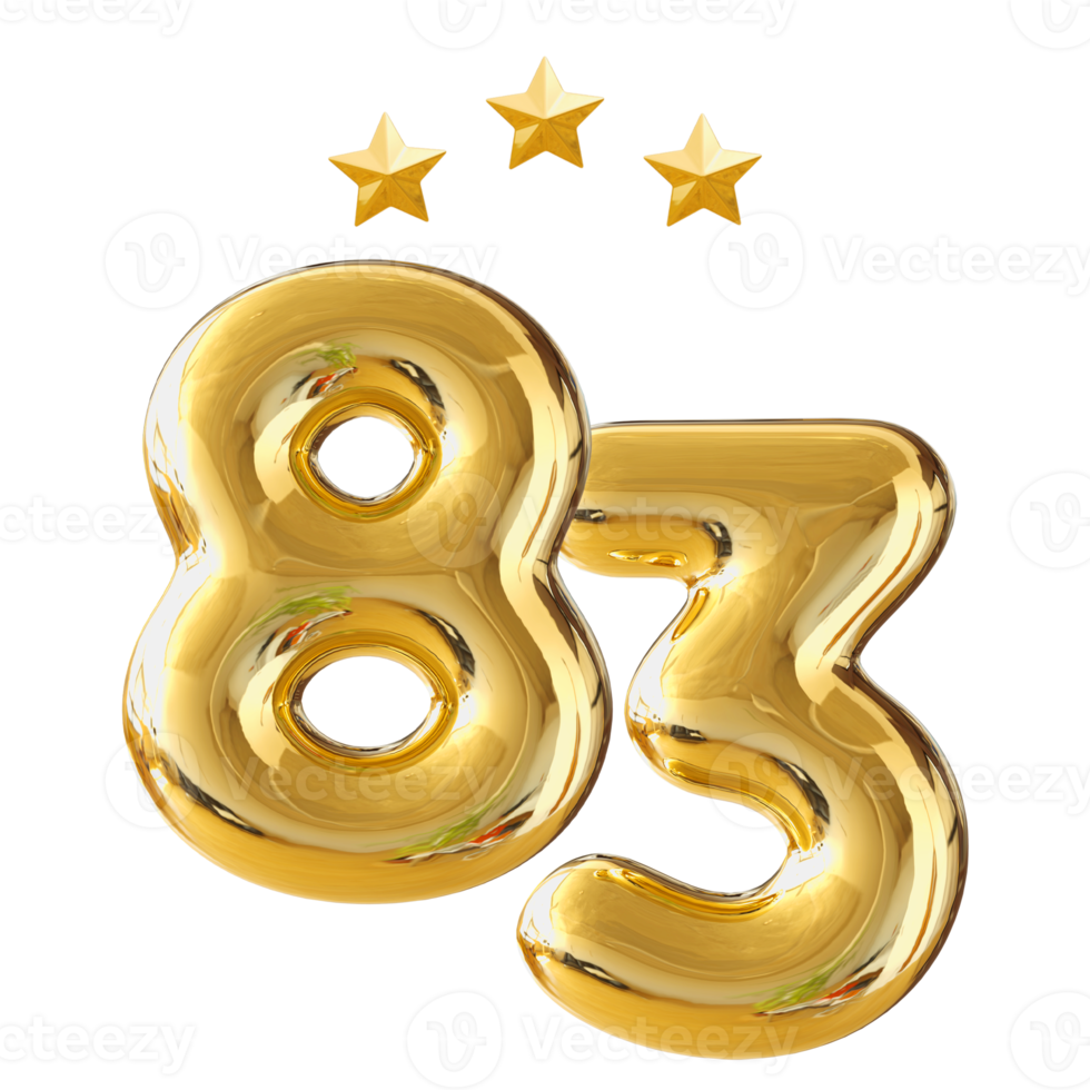 83 years anniversary number png