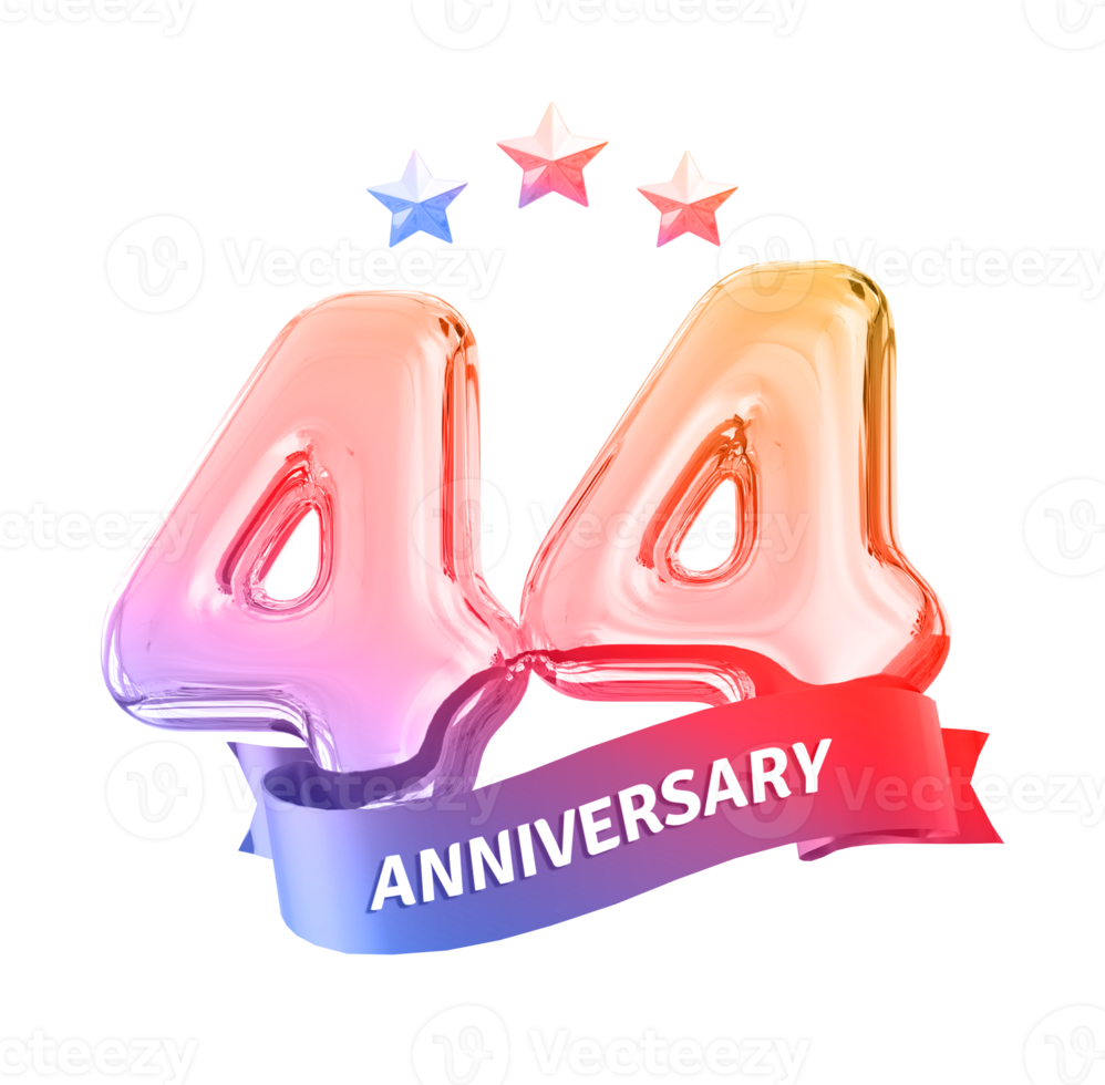 44 years anniversary number png
