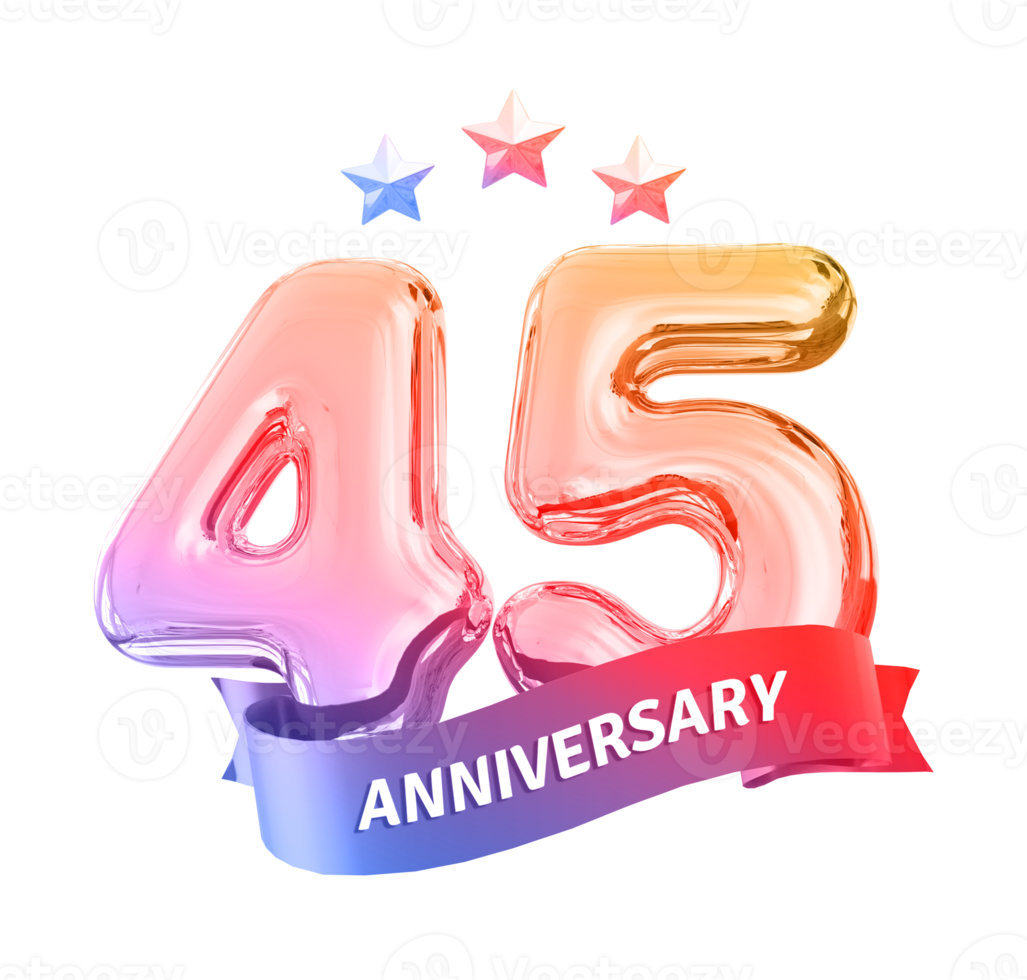 45 anni anniversario numero png